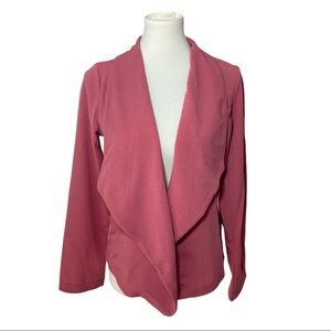 Doublju Open Front Blazer Pink